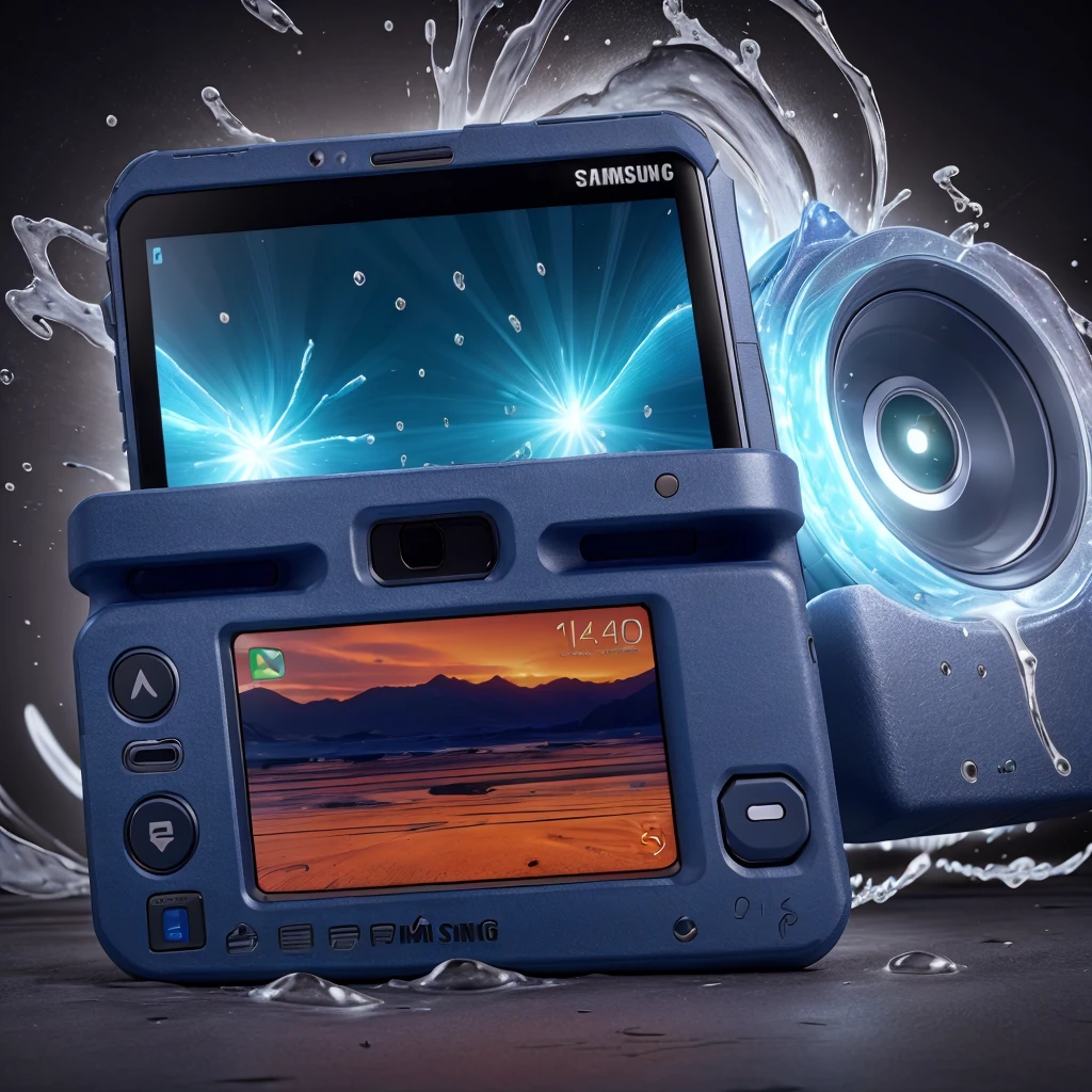 Samsung mobile phone comes to life and is ultra powerful ,eyes come out ,boca ,Clothes,flashlights and water gun ,only metal and thirst for blood 