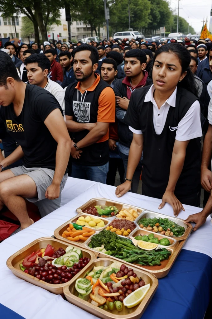 People go on hunger strike and don't eat the food