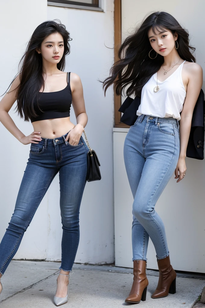 Fashion in the 80s was bold、Characterized by diversity and experimentation。Here are some elements and styles of fashion in the 80s：Leggings and Jeans：Leggings and Jeans是80年代非常流行的单品，Especially when paired with high heels or boots，Can show the curves of women&#39;s body。Large earrings and a wide belt：Large earrings and a wide belt是80年代流行的配饰，They can add a sense of style and personality to the overall look。 Long hair and headbands：Long hair style，Such as the famous &quot;Madonna Head&quot;，And a variety of headbands and hair accessories，It was also part of the fashion of the 80s。 Colorful makeup：80s makeup was characterized by bright colors and heavy eye shadow，Reflects the fashion style of the time。