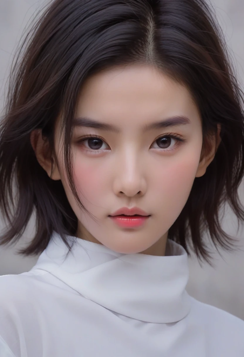 ((Highest quality, 8k, masterpiece :1.3)), (Sharp focus :1.2, Beautiful woman with perfect figure:1.4, Slim Abs:1.2), (looking at camera, full body ), cute large breasts, (Photorealistic:1.4), (realistic:1.4), (Short Hair, Light brown hair:1.5), Highly detailed beautiful face and skin texture, Fine grain, (very cute face , double eyelid, detailed big eyes), natural makeup, A little bit of lipstick, seductive style , standing and looking back, (A beautiful woman in elegant black cheongsam:1.8, sexy cleavage ), (facial expression is big smile, smile:2), ((night of Shanghai city)) 