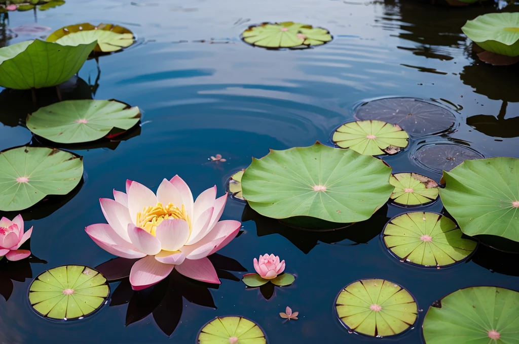 pink,Lotus,Lotus pod,photography,photo,landscape,Lotus Leaf,Blue sky,pond