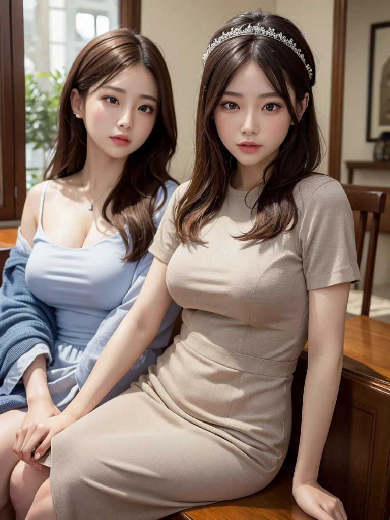 Highest quality、masterpiece、8K、Very detailed、Realistic、(Two Girls)