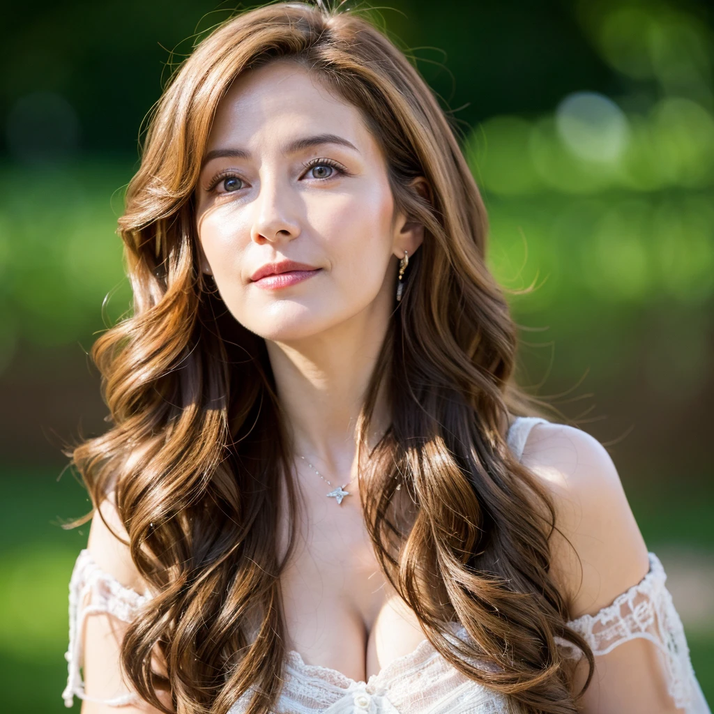 Beautiful mature woman with beautiful wavy long blond hair, Naughty Mature Woman, Ultra-high resolution,(Realistic:1.4), ((Highest quality)), ((masterpiece)), (be familiar with),