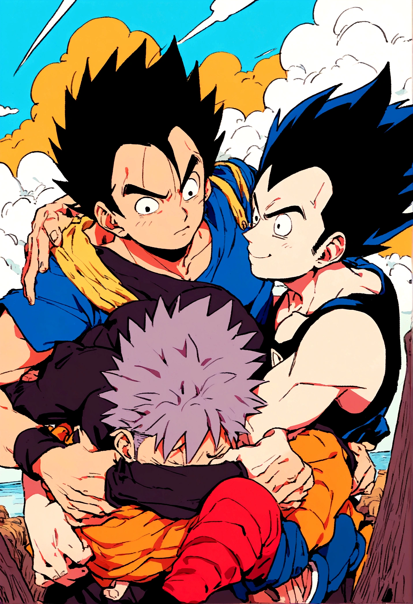 classroom background
AND man, vegeta <lora:dbz_vegeta:0.8>
AND Bulma<lora:bulma_9:0.8>
AND goku black <lora:goku_black1:0.8>