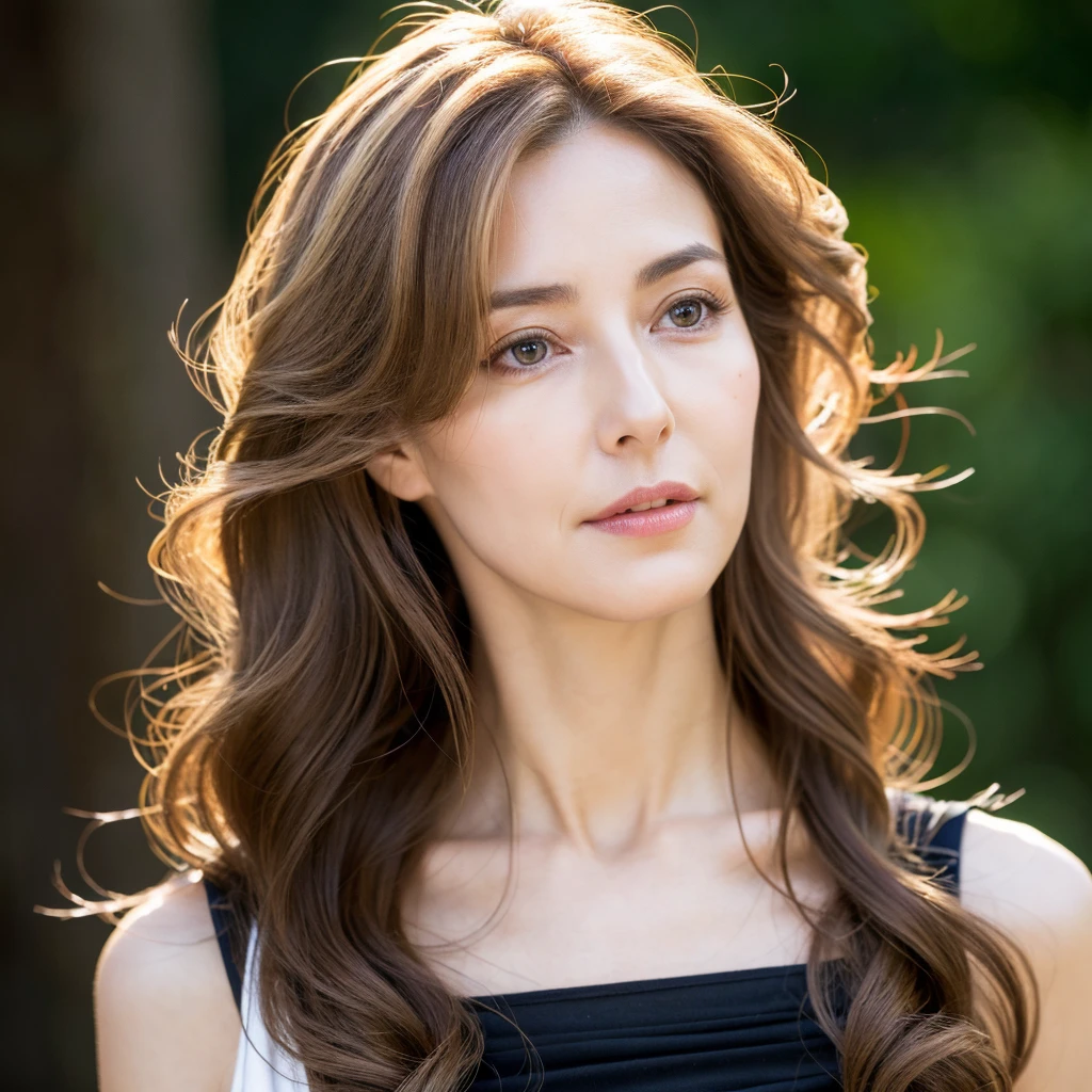 Beautiful mature woman with beautiful wavy long blond hair, Naughty Mature Woman, Ultra-high resolution,(Realistic:1.4), ((Highest quality)), ((masterpiece)), (be familiar with),