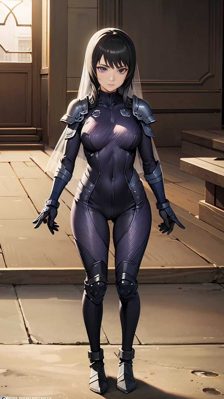 (((full body photo))) shizune,
BREAK (armor, bodysuit, pauldrons, purple bodysuit, shoulder armor, thighs, veil, black veil:1.2),
BREAK street, standing,
BREAK (masterpiece:1.2), best quality, high resolution, unity 8k wallpaper, (illustration:0.8), (beautiful detailed eyes:1.6), extremely detailed face, perfect lighting, extremely detailed CG, (perfect hands, perfect anatomy),