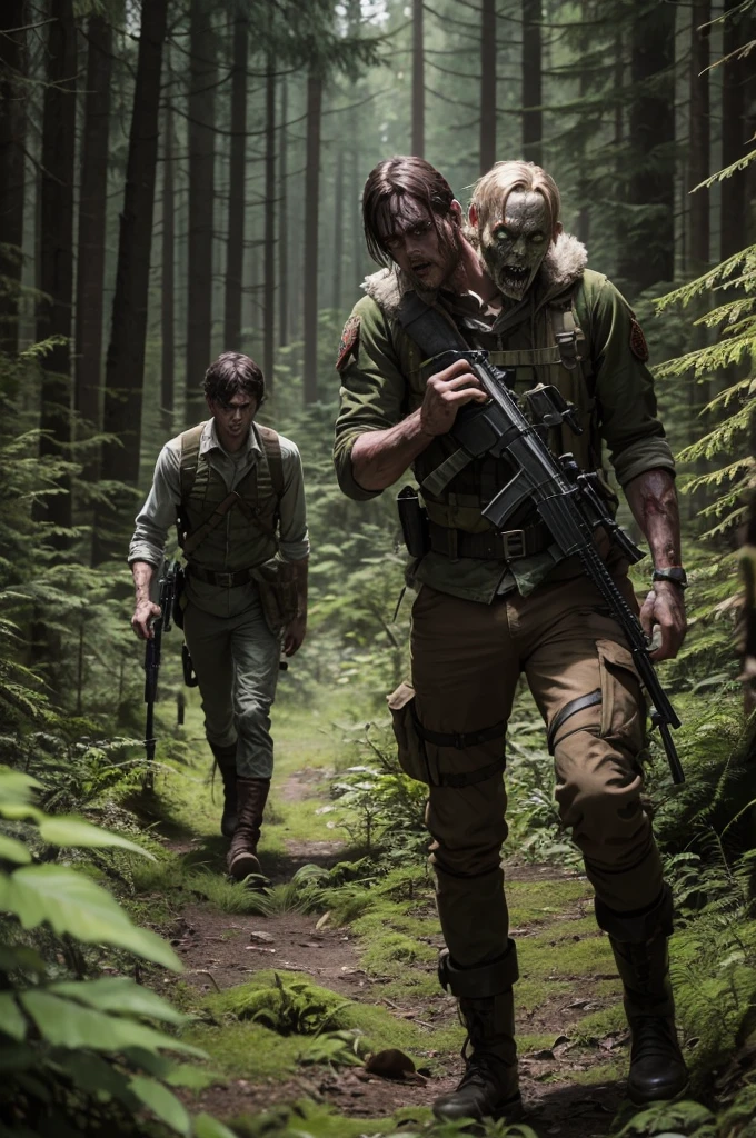 Zombie with ranger class in the forest