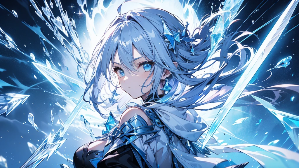 The Ice Swordsman is using Diamond Dust magic.
