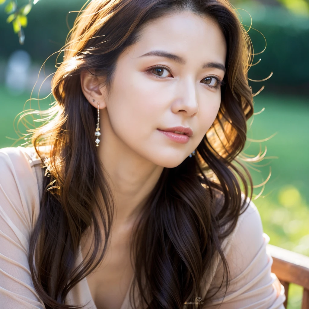 Beautiful mature woman with beautiful wavy long hair, Naughty Mature Woman, Ultra-high resolution,(Realistic:1.4), ((Highest quality)), ((masterpiece)), (be familiar with),