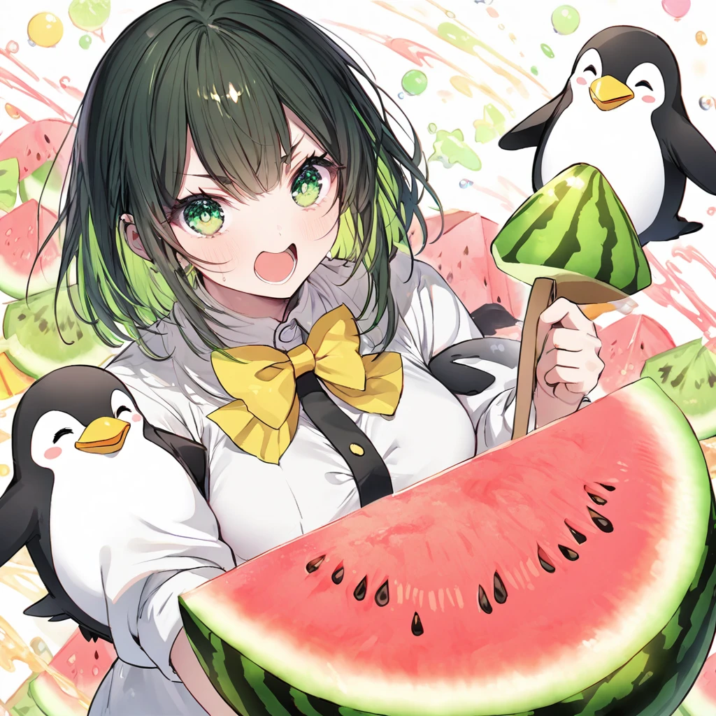 Watermelon Green Eyes Penguin