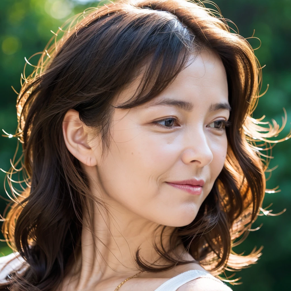 Beautiful mature woman with beautiful wavy long hair, Neat and Clean Mature Woman, Ultra-high resolution,(Realistic:1.4), ((Highest quality)), ((masterpiece)), (be familiar with),
