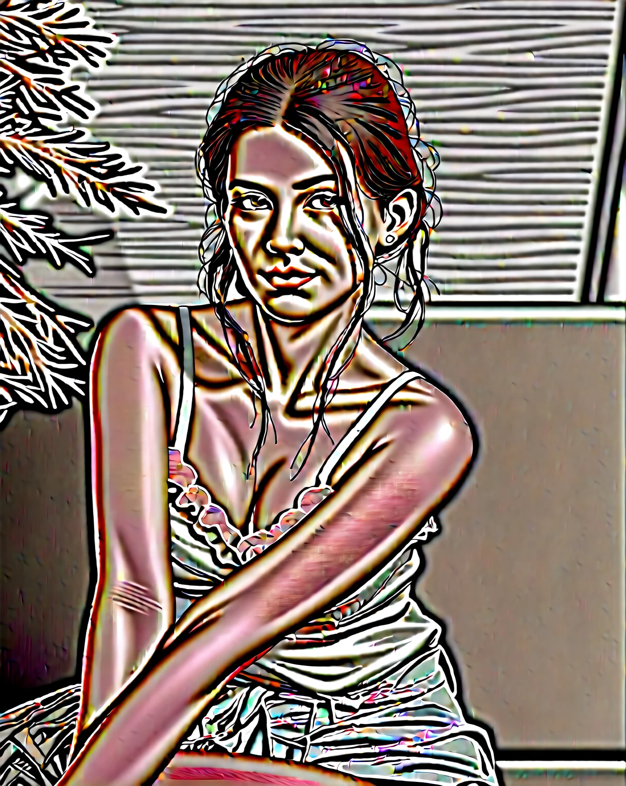 (Extreme Detail CG Unity 8K wallpaper, masterpiece, highest quality), (Exquisite lighting and shadow, highly dramatic picture, Cinematic lens effect), a beautiful girl in a white Spider-Man costume, white lingerie, silver gray hair color, long hair, from the Spider-Man parallel universe, Wenger, Marvel, Spider-Man, on the restaurant, very beautiful face, dynamic pose), (excellent detail, excellent lighting, wide angle), (excellent rendego on restaurant, enough to stand out in its clasocus on white Spider-Man costumes, complex spider textures