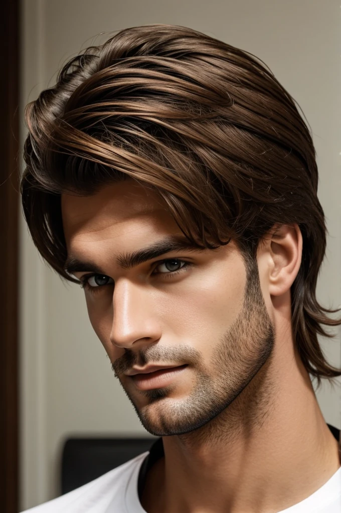Male, brown hair, good looking