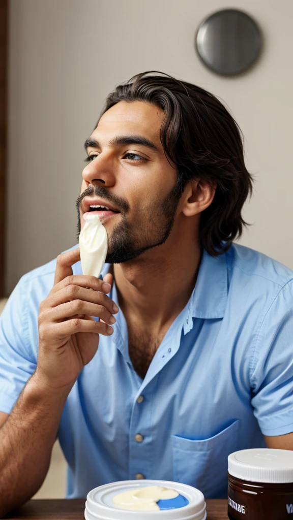 A men Inventor of vaseline eat by tablespoon
