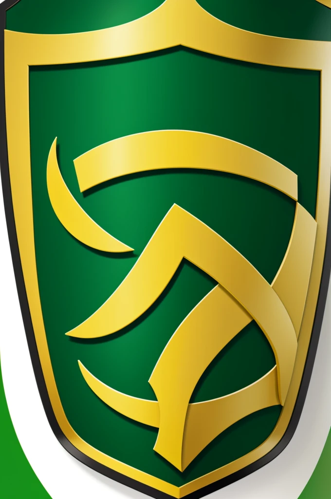 Create a design of a soccer shield with the color yellow and green.
That has a curved motto at the top and says (Club Union defender Mustache)
