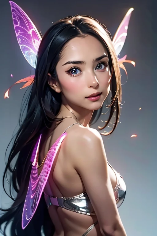 Highest quality High resolution Simple Dark Fairy Cute winged fairy girl