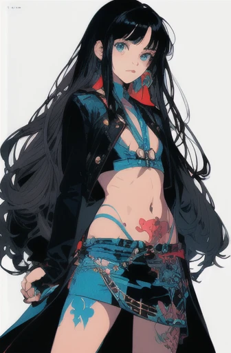 leaning back with hands out in the air,girl、high school girl、(masterpiece, highest quality, official art:1.2), (flat color:1.5),(colorful),looking at the viewer,1 girl,alone, white background, ,(2D:1.5) ,NSFW、Classic American traditional tattoo style 1girl cigarette,masterpiece,realistic,reality,highres, slim, fit, thin body, Bold lines, nautical elements, retro flair, symbolic