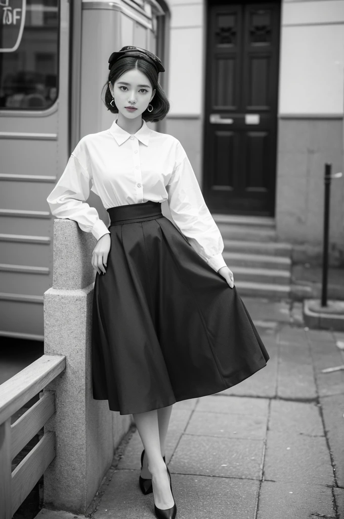 Fashion in the 50s was a period full of elegance and retro charm,The fashion of this period was thin waist.、Features a full skirt and exquisite details。Here are some of the key elements of 50s fashion: A-line skirt:50年代的女性时尚以A-line skirt为主,This type of skirt usually has a wide skirt,Higher waistline,Emphasizes a woman's slim waist。Pearls and other exquisite jewelry:Pearl Necklace、Accessories such as earrings and brooches add elegance and sophistication to a 50s look.。