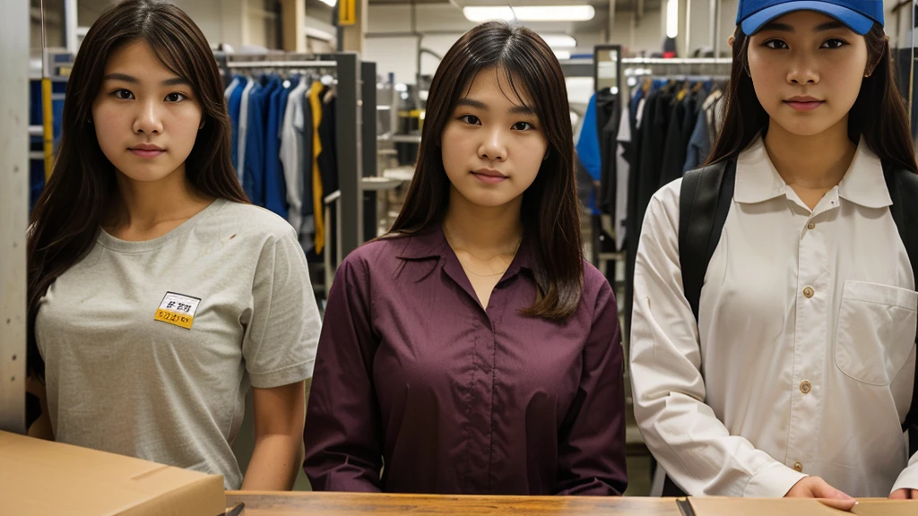 Picture of three people standing side by side, Worker, from China, Business, Cover photo , Work clothes, Skilled, Work clothes, , Company Profile Factory Photos
