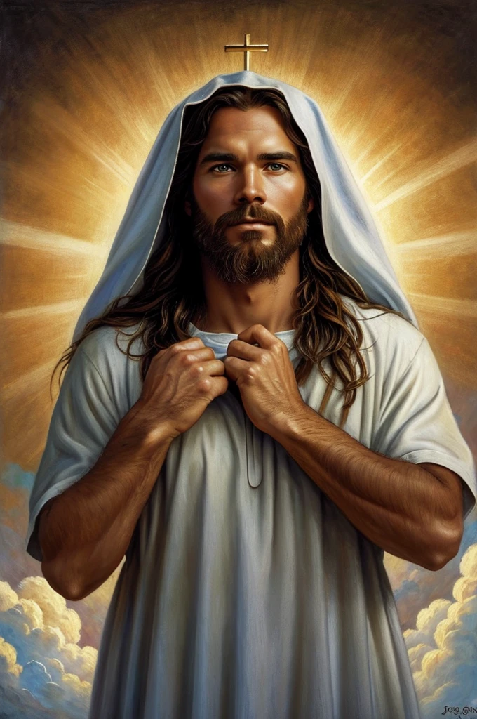jesus in the clouds with his hands out, jesus christ, greg olsen, portrait of jesus christ, jesus, author:Scott Gustafson, author:James Ryman, portrait of a Heavenly god, God is watching me, young, Catholic Church Teach Art, Heaven on earth, jesus face, The Face of God, Teach Art, Heaven!!!!!!!!, jesus of nazareth