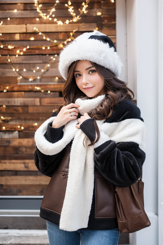 Wintery faux fur wall