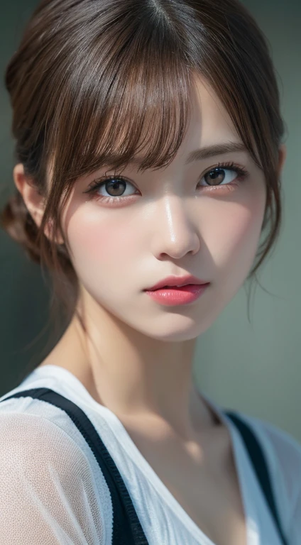 masutepiece, Best Quality, Illustration, Ultra-detailed, finely detail, hight resolution, 8K Wallpaper, Perfect dynamic composition, Beautiful detailed eyes,Colossal tits, fitness wear, Natural Color Lip,