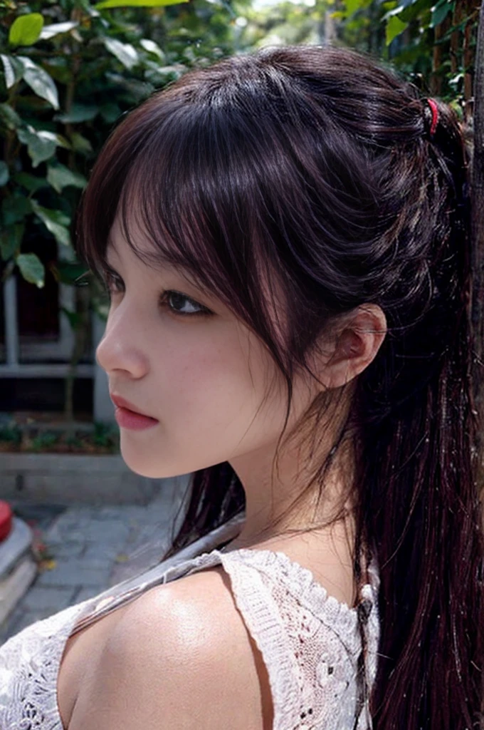 face seen from the side 、20years .cute.relax.natural.