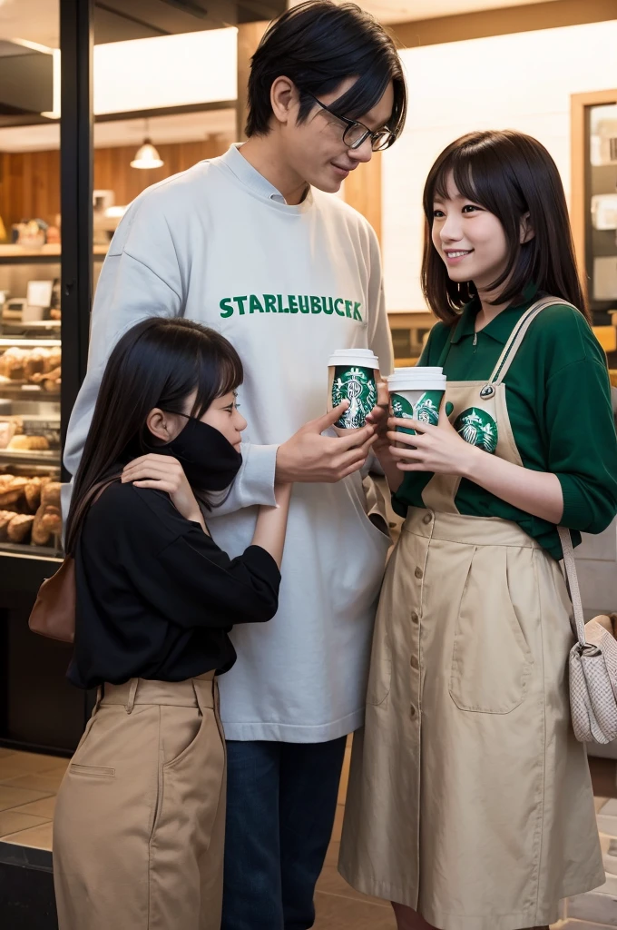 An homage to the Starbucks logo. The person in the middle has been changed to Chiikawa.