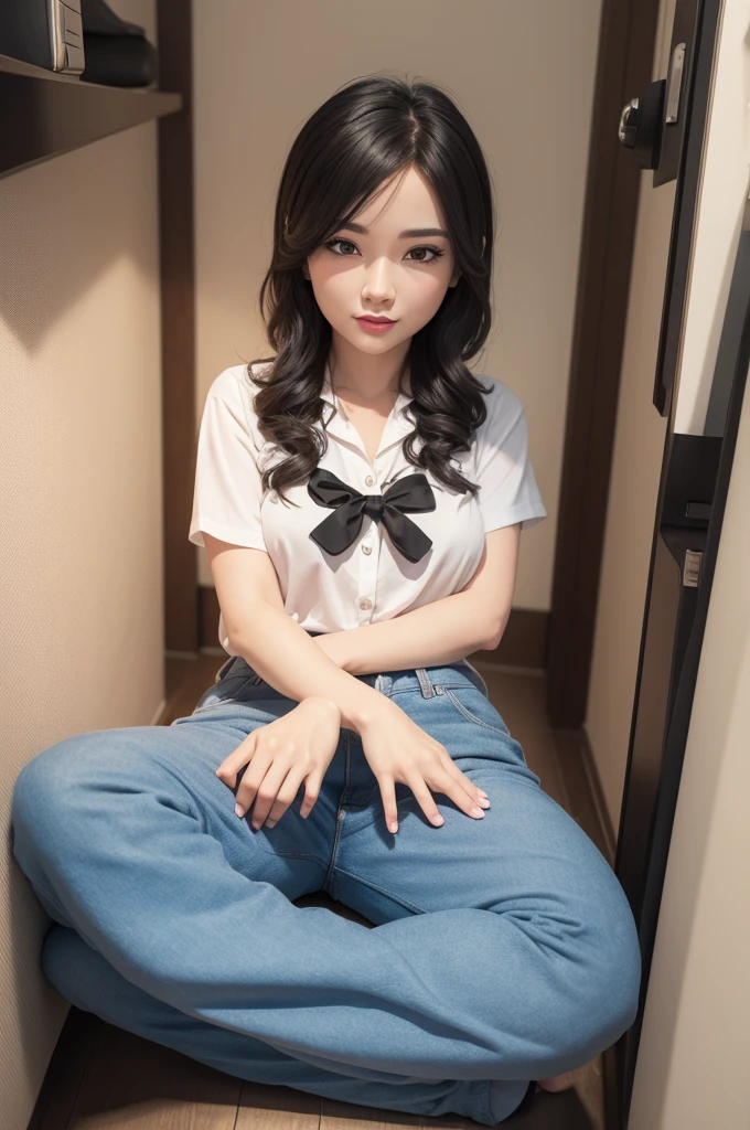 Loli thin shirt without underwear showing pubic masturbation --auto