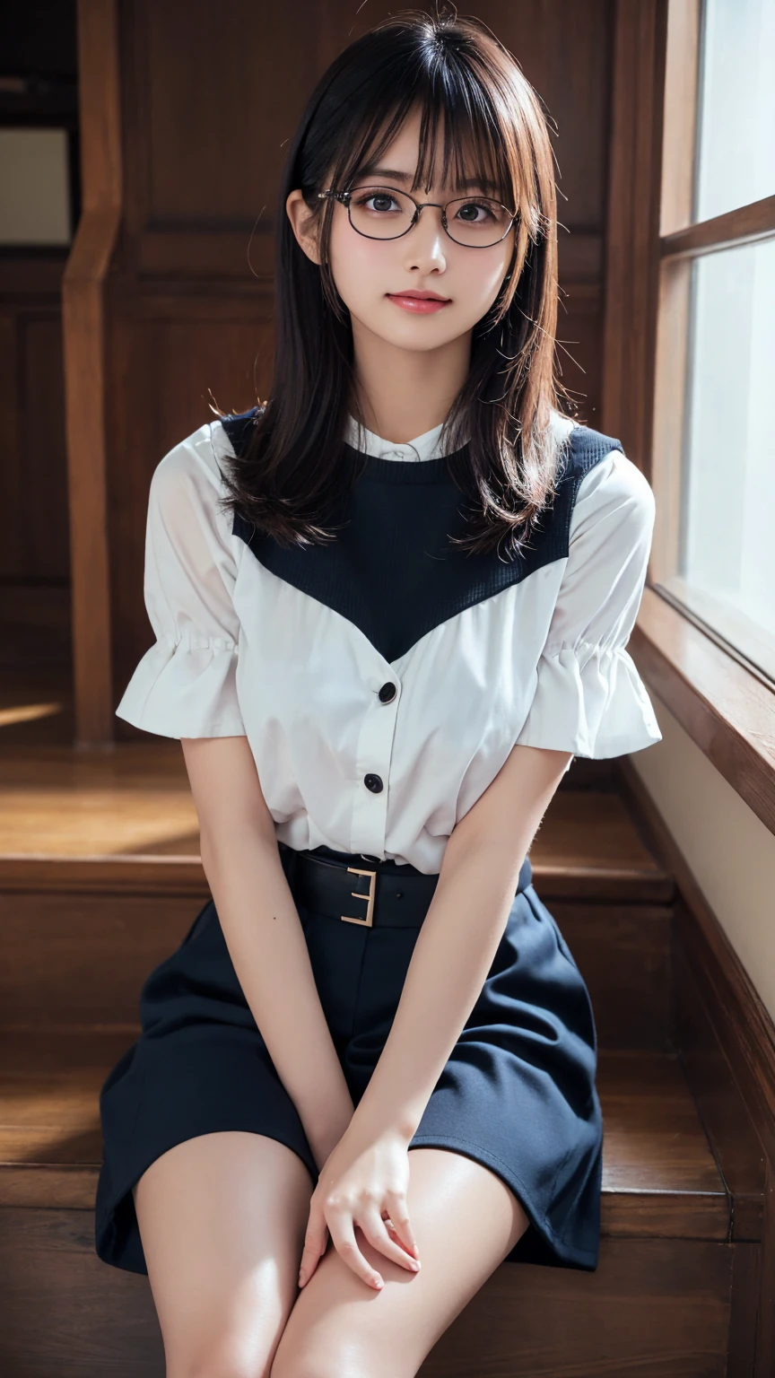 (highest quality,16k,High resolution,masterpiece:1.2),Very detailed,(Realistic,photoRealistic,photo-Realistic:1.37)The most beautiful woman in the world、Beautiful, clear white skin、whole body，18-year-old,Beautifully detailed face,Detail View,Renaissance art,A delicate work of art,1 Japanese female,OL、office、Mid Shot、Adorable smile、officeの服装、Black Hair、Business shirts、Tight shirt、A little chubby、Grey tight skirt、mini skirt、panties、pumps,highest quality,Very delicate and beautiful 8K,非常にHigh resolution,,Beautiful detailed girl,Realistic、On the bed、Beautiful appearance、Sit on a chair、Spread your legs、Spread your legs、panties、I can see your thighs、