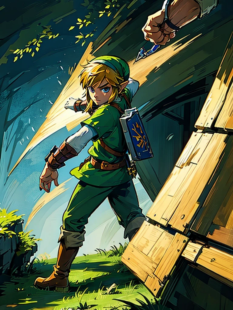 Character Link from Zelda, he with other character doing on adventure and got trapped