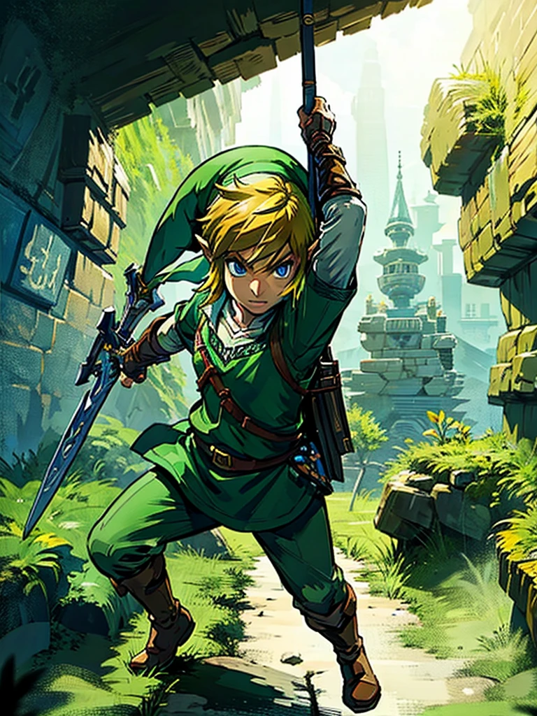 Character Link from Zelda, he with other character doing on adventure and got trapped