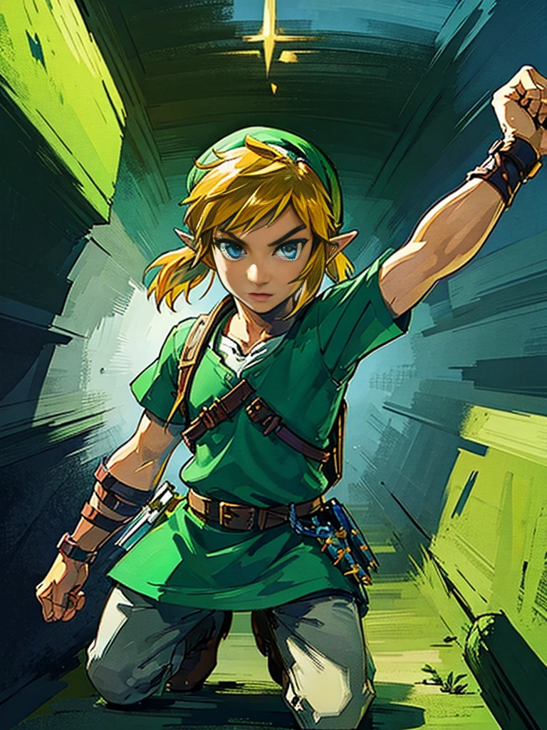 Character Link from Zelda, he with other character doing on adventure and got trapped