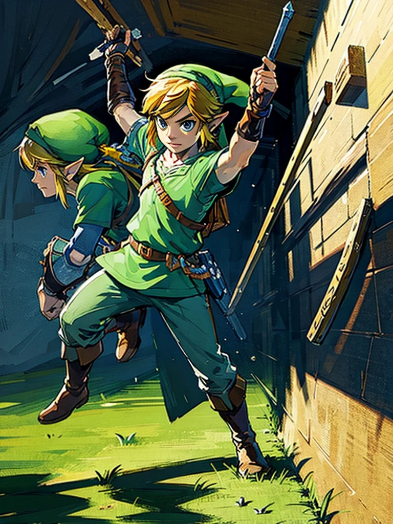 Character Link from Zelda, he with other character doing on adventure and got trapped