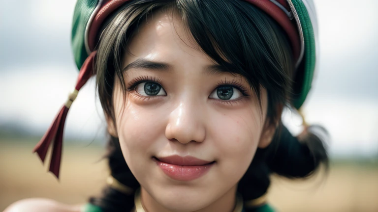 talim, 
dark skin, 
hat, 
arabian clothes, 
see-through, 
bandeau, 
jewelry, 
small breasts, 
15 years old, 
1girl, 
grin, 
dark skin, 
dark-skinned female, 
twintails, 
braid, 
hat, 
arabian clothes, 
see-through, 
micro bandeau, 
areola slip, 
skin pores texture,
cute,
wrinkled skin,
sharp,
15 years old,
expressionless, 
closed mouth, 
flirts with the camera,
(Asian girl:1.2),
(Realistic hair:1.2),
(realistic eyes:1.2),
(Beauty face:1.3),
(detailed face and eyes):1.2, 
(freckles:0.5),
perfect body, 
perfect hands,
perfect face,
perfect eyes, 
Best quality, 
ultra highres, 
(realistic, photo-realistic:1.33), 
(8k, RAW photo, best quality, masterpiece:1.2),
Kodak gold 200, 
National Geographic style, 
medium shot, 
Photography, 
movie, 
cinematic, 
Realistic, 
natural lighting, 
depth of field, 
film grain,
looking at viewer,
full body, 