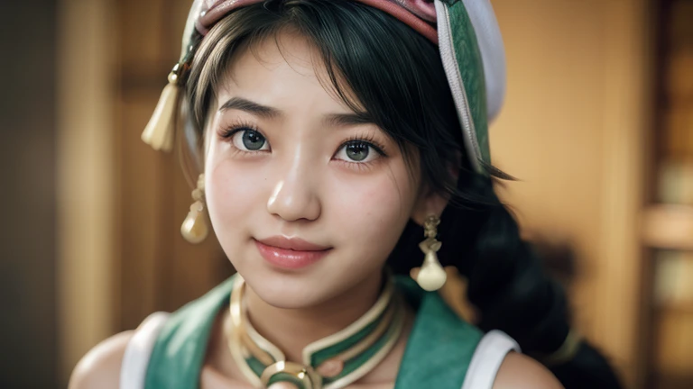 talim, 
dark skin, 
hat, 
arabian clothes, 
see-through, 
bandeau, 
jewelry, 
small breasts, 
15 years old, 
1girl, 
grin, 
dark skin, 
dark-skinned female, 
twintails, 
braid, 
hat, 
arabian clothes, 
see-through, 
micro bandeau, 
areola slip, 
skin pores texture,
cute,
wrinkled skin,
sharp,
15 years old,
expressionless, 
closed mouth, 
flirts with the camera,
(Asian girl:1.2),
(Realistic hair:1.2),
(realistic eyes:1.2),
(Beauty face:1.3),
(detailed face and eyes):1.2, 
(freckles:0.5),
perfect body, 
perfect hands,
perfect face,
perfect eyes, 
Best quality, 
ultra highres, 
(realistic, photo-realistic:1.33), 
(8k, RAW photo, best quality, masterpiece:1.2),
Kodak gold 200, 
National Geographic style, 
medium shot, 
Photography, 
movie, 
cinematic, 
Realistic, 
natural lighting, 
depth of field, 
film grain,
looking at viewer,
full body, 
away from the camera,
sad face,