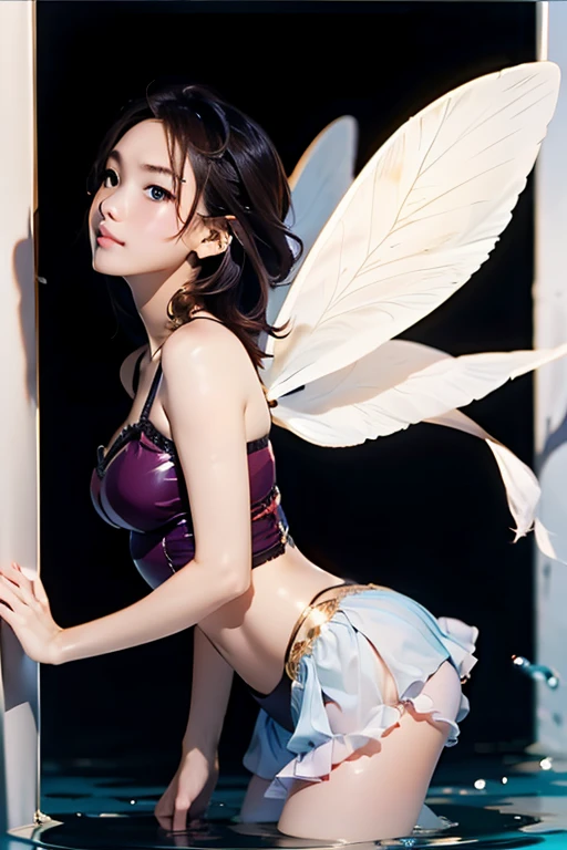 Highest quality High resolution Simple Water Fairy Cute winged fairy girl
