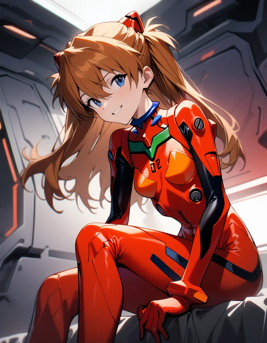 Eva, Asuka Langley Jones, Realiste dans le style de Star Wars, naked in the seat of the Millinium Falcon pilot