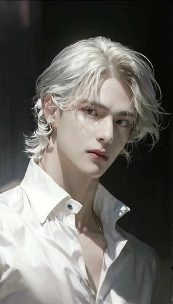 a closeup of a person wearing a sweater and tie, Taehyung\los labios carnosos, Taehyung\'s grecian nose, Jung Jaehyun, parque taehyung, Taehyung, cara de taehyung precisa, taehyung\his right eyelid is swollen, hyung tae, hong junio hyung, hyung tae kim, Shin Jeongho, kim taejin, he has short curly blonde hair ulzzang, ojos verdes