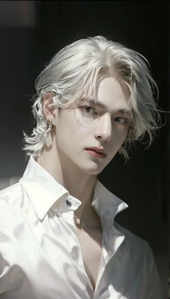 best quality,masterpiece:1.3,16k, (replace only the face with Kim TaeHyung), keep everything else,detailed eyes,detailed lips (hyper realistic), his hand have a bird black, detail fingers, detail his hands. Have eyes blue. (He nails his Asian traits)
