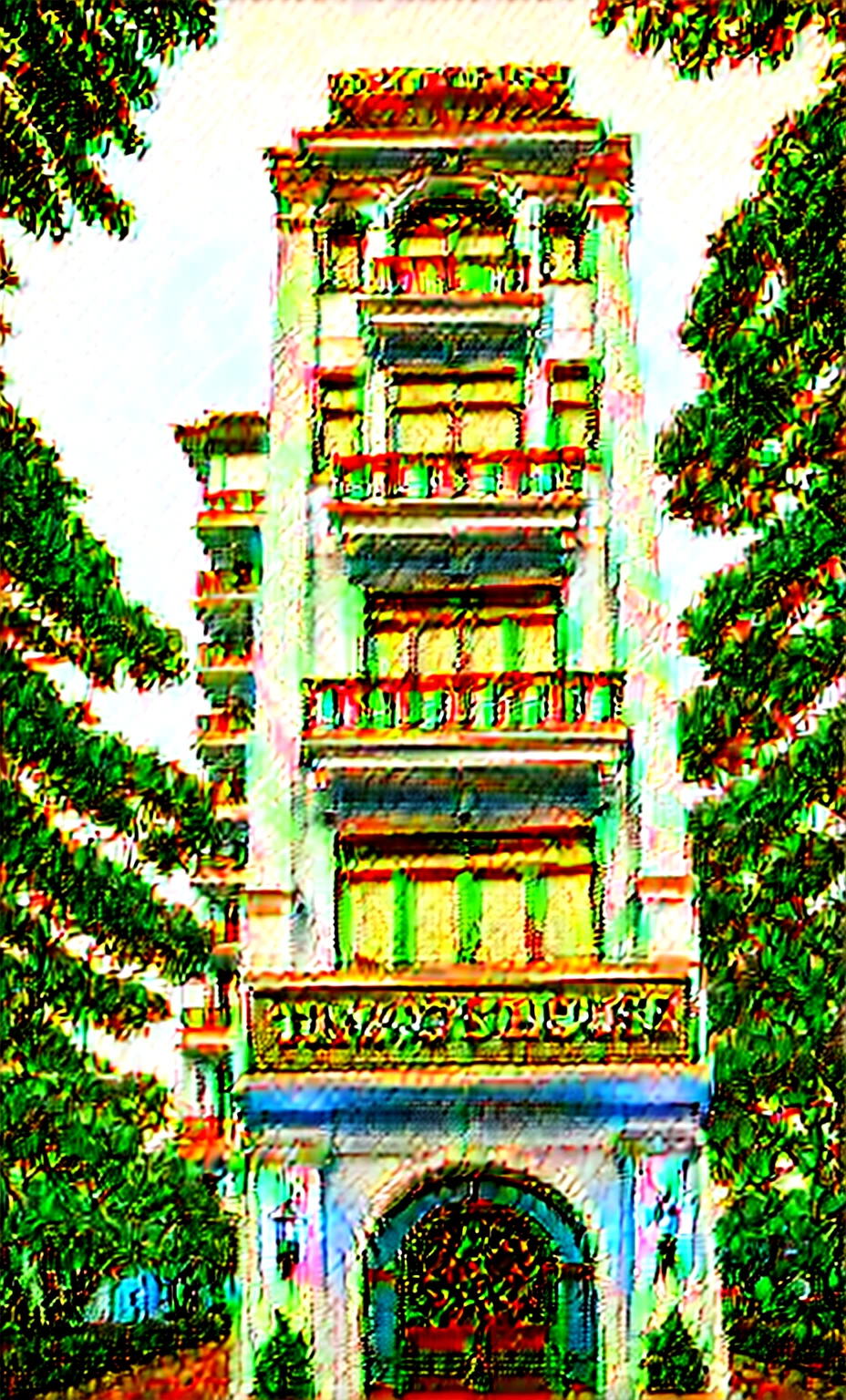 RAW photo,Exterior neo classic house, Inspired by French architecture, neo classic style, black and white, ((Highly detailed sculpted cornices at the tops of columns and walls)), French style roof, townhouse in residential area, The building is located in an urban area of Hanoi Vietnam, mix white and black steel facade, facing the road, (sidewalks), (sidewalk trees), (gate), (ultra realistic), (super high details:1.5), clean white sky, natural lighting, (curvilinear architecture:1.2), (sharpen:1.2), 8k uhd, dslr, soft lighting, high quality, film grain, Fujifilm XT3