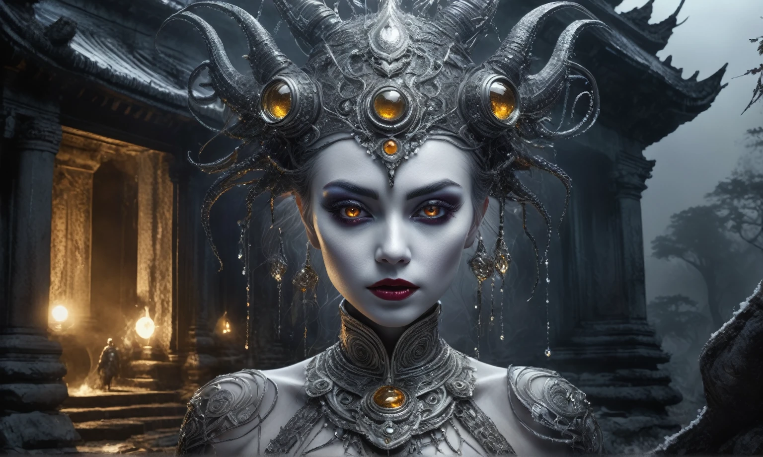 graphite old witch,ashes after the battle,battlefield,winter,intricate landscape,slate grey atmosphere,glare eyes,film grain,dramatic light,woods,luminous eyes,extremely detailed, [night landscape],masterpiece,intricate details,faded,eyes extremely detailed, high detailed eyes,16k resolution,RAW, Nikon Z9,full-body-shot,Vview from height,full body length shot,vampire,girl,native african,lovely face,jealous,another world,ring of truth,French Braid with a Twist,4k resolution,RAW, Nikon Z9,by jimmy chin,view from height,lesbians baby 10 yo,prface,eyebrow up,full body shot,ominous landscape,glate gray atmosphere,by art Simon Stalenhag,Nicola Samori,(((Wangechi Mutu))),prime colors,Lisa Frank,urban,extremely detailed, [night],masterpiece,intricate details,fade,brazilian carnival,niobium lather,Angkor Wat of Cambodia,dark fantasy, Alien Nordic reptillian from venus and norway, captivating, in vibrant jewels.... Her accessories include high tech quantum neural lace and glowing platinum plasma body sheath, eyes glowing, bokeh, lens flres, fisheye lens, perfect composition, beautiful detailed intricate insanely detailed octane render trending on artstation,  photorealistic concept art, soft natural volumetric cinematic perfect light, chiaroscuro, award - winning photograph, masterpiece, oil on canvas, raphael
