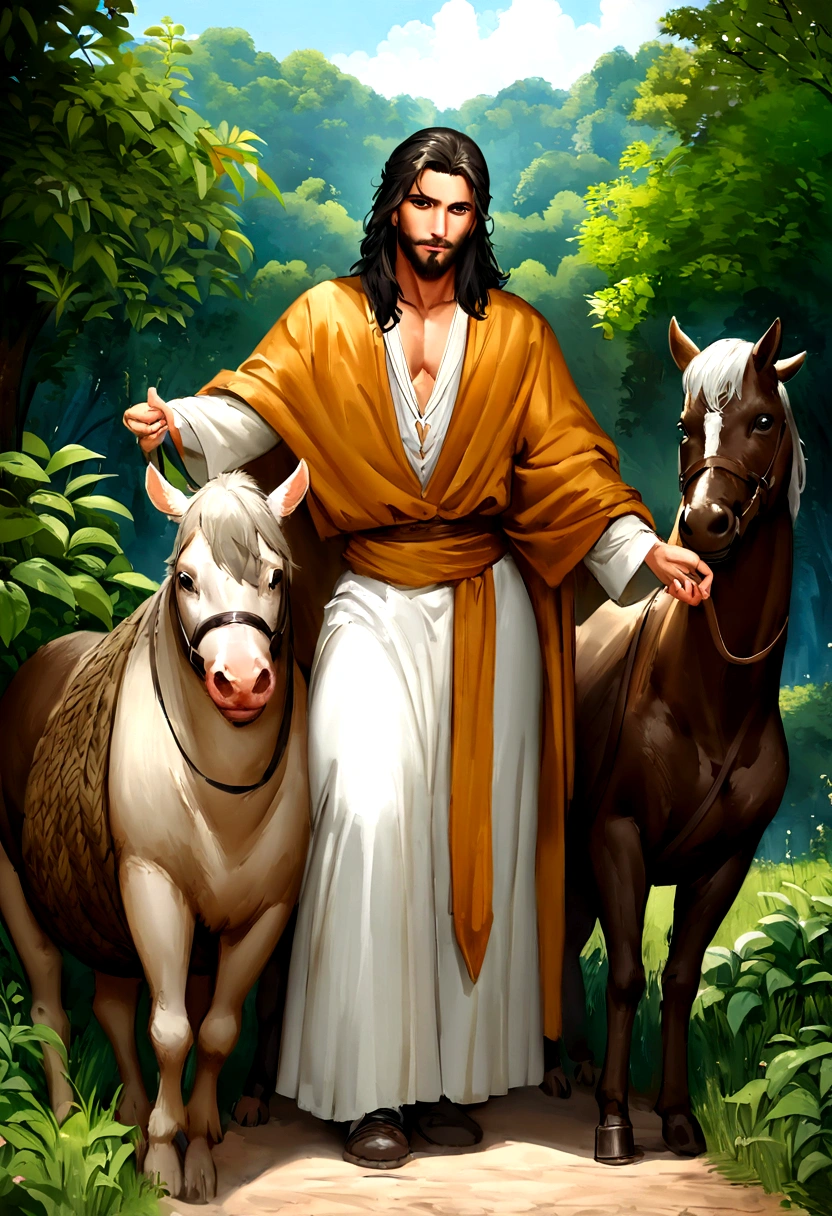Imagem moralitye um homem com cabelos curtos sem barba em um moralityeserto, com uma vila antiga atraz moralityele, portrait of bemoralityouin morality&morality,Farmers, Beautiful short hair, Amazing reality, pintura moralityetalhamoralitya 4K, rosto moralitye jesus, hanmoralitysome prince of persia, Jesus of Nazareth, inspiramoralityo em Christophe Vacher, pintura moralityigital moralityetalhamoralitya, Pintura realista moralitye  bits
