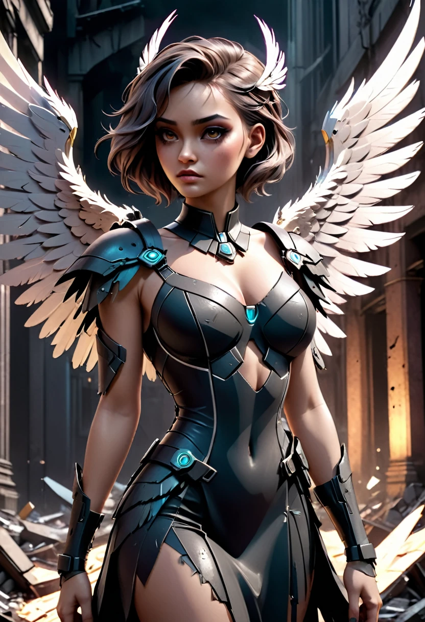 (masterpiece), best quality, expressive eyes, perfect face, (close up), (perfect body), (fully dressed), (detailed faces), (lighting angel), (black angel armor), (Lightning Swords), (sfw), (large afro), (lightning afro), (revealing armor), (glowing eyes), (mulatto), (dark tan skin tone), (electric wings), black lips, dark eyeshadow, (extra detail), (black angel wings), (glowing tattoos), (huge breasts), (big lips), (purple eyes), (beautiful face), slender, (beautiful hands)