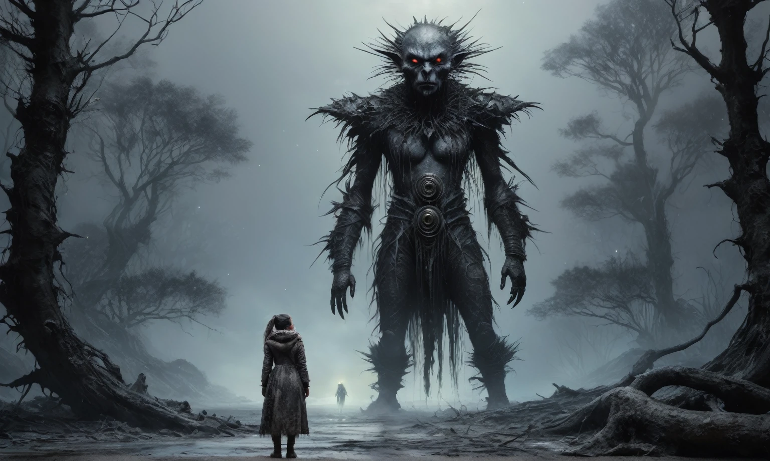 full body lehgth shot,graphite old witch,ashes after the nuclear battle,battlefield,winter,intricate landscape,a shapeshifter, reptillian, scaleborn,slate grey atmosphere,glare eyes,film grain,dramatic light,woods,luminous eyes,extremely detailed, [night landscape],masterpiece,intricate details,faded,eyes extremely detailed, high detailed eyes,16k resolution,RAW, Nikon Z9,full-body-shot,Vview from height,full body length shot,vampire,babygirl,native african,lovely face,jealous,another world,ring of truth,French Braid with a Twist,4k resolution,RAW, Nikon Z9,by jimmy chin,view from height,lesbians babygirl 13 yo,pretty face,eyebrow up,full body shot,ominous landscape,glate gray atmosphere,by art Simon Stalenhag,Nicola Samori,(((Wangechi Mutu))),prime colors,Lisa Frank,urban,extremely detailed, [night],masterpiece,intricate details,fade,,niobium lather,Galapagos Islands of Ecuador