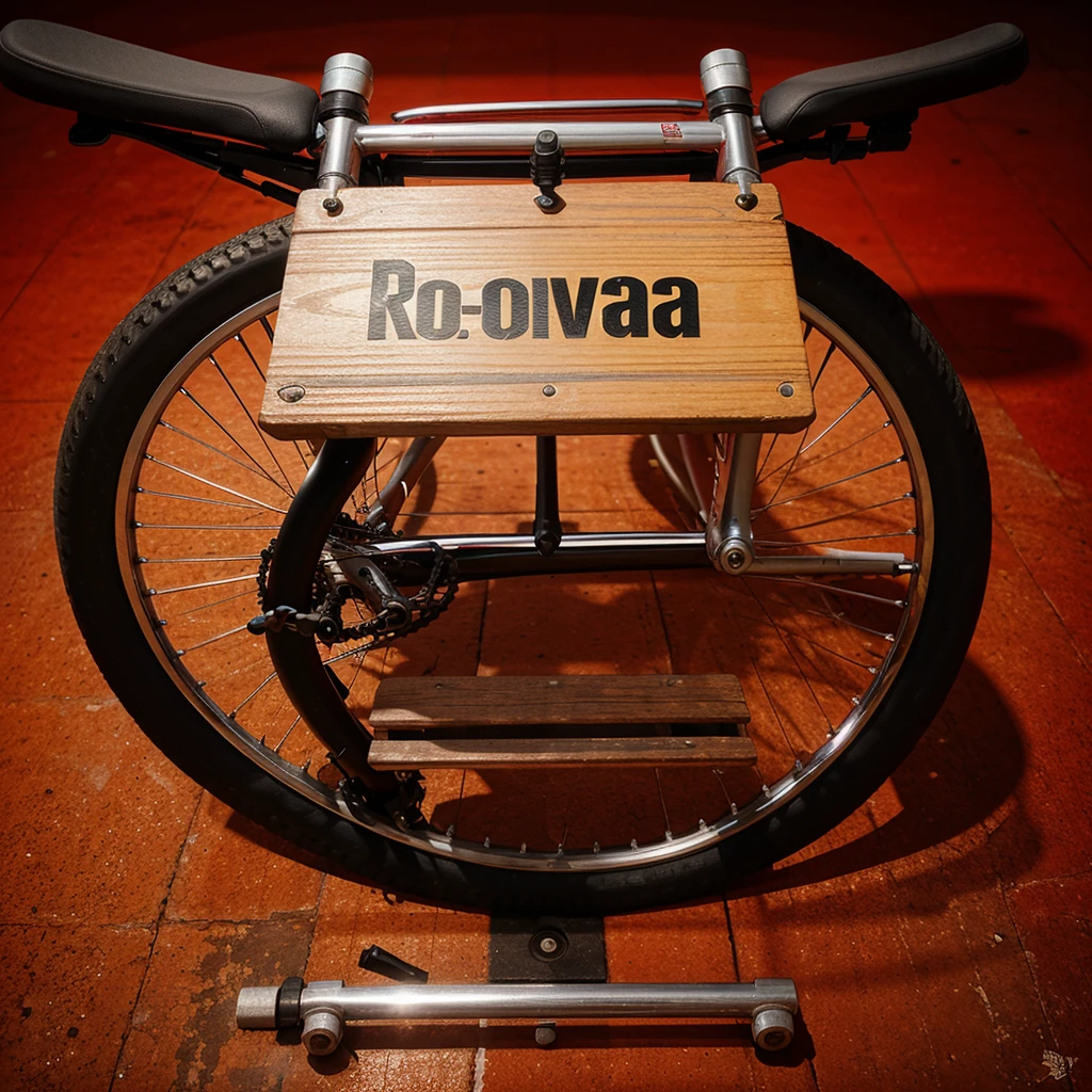 As a logo named "Roda Wijaya" is bicycle store logos, red shiny texts, colourful background