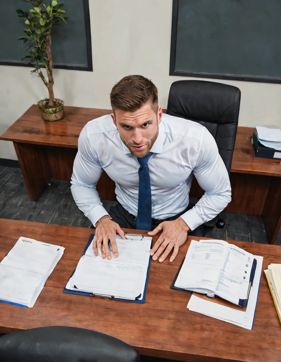 score_9, score_8_above, score_7_above, realistic image ,Handsome man , office