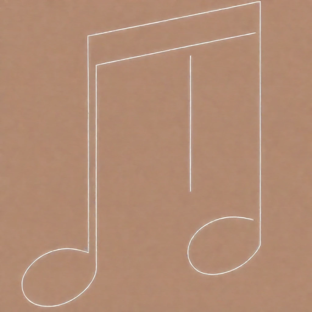 ((orange background)), one black and white musical note