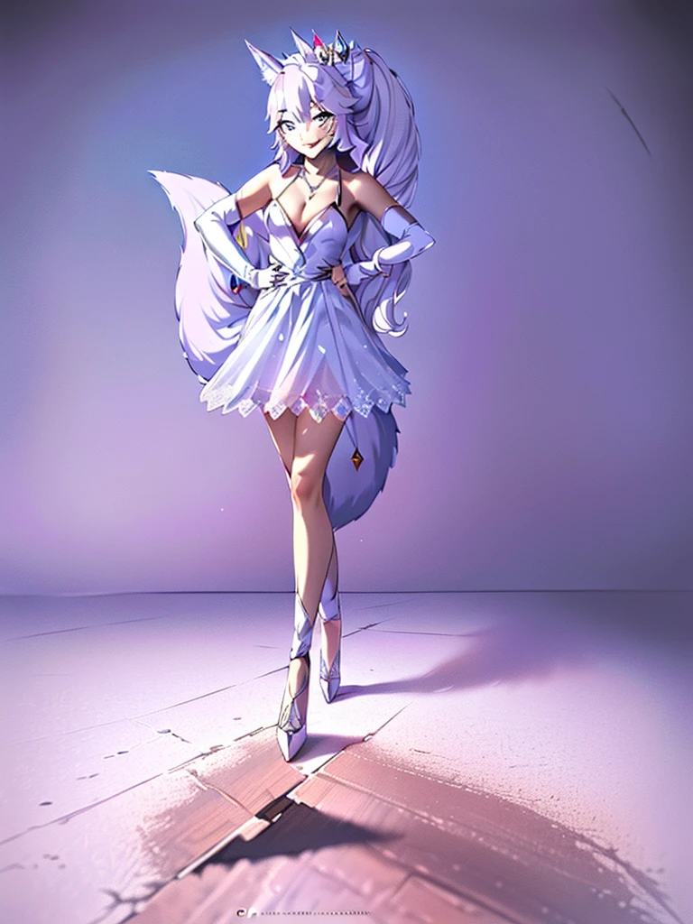 great quality ++ Extremely detailed high resolutionolution, very aesthetic, expressive eyes, (((Perfect face))), (((face symmetrical))), ((good anatomy)), (((perfect hands))), (((8k))), UHD, hd wallpaper, (((detailed high cal, (((((1girl)))))), only, Masterpiece, The best quality, high resolution, Highly detailed, (illustration), Beautiful detailed eyes, ((((full body))), (((solo))), (((((koyan-la1))))), (((cosplay of Weiss Schnee))), (((smiling))), (((fusion))), (((agglutination))), (((Combination))), (((((Whitehair))))), (((blue eyes))), (((ponytail))), (((white dress))), (((jewelry))), (((necklace))), (((earrings))), only, jaeces, earrings, long hair, parody, (((scar))), (((scar ocular))), (((hair ornament))), (((office background))), (((hand on hip))), (((strolling))), Side ponytail, scar en la cara, Upper part of the body, (((fox tail))), (((fox ears))), (((tiara))), (((jewelry))), (((earrings))), (((neckline trimming))),