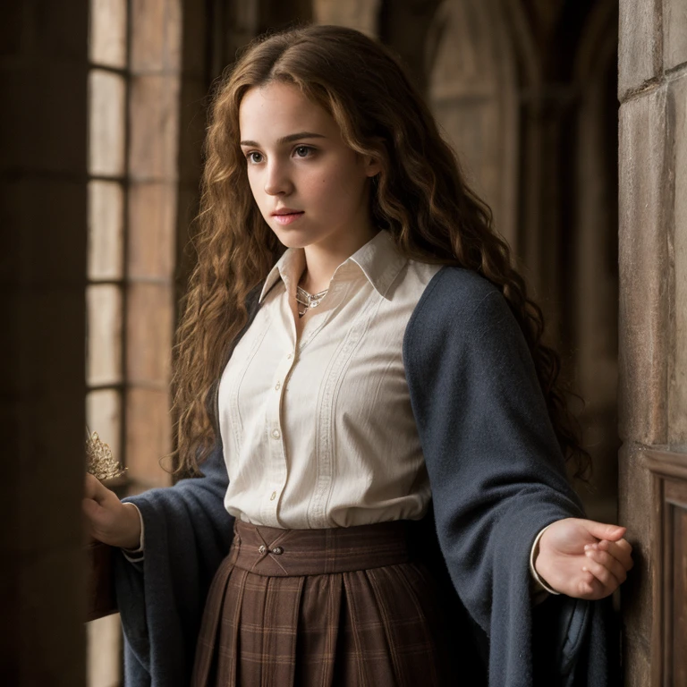 ((best quality)), ((masterpiece)), (detailed), Hermione Granger,  sex, Hogwarts